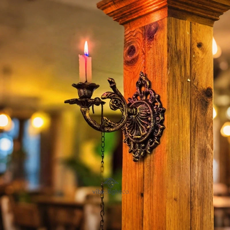 Regal Ember Elegant Wall Mounted Candle Holder Decorative Sconce Light Fixture - Image 8