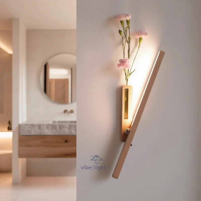 Easy Stick Wall Mount Vase Light Decorative LED Modern Home Decor Lamp - Image 12