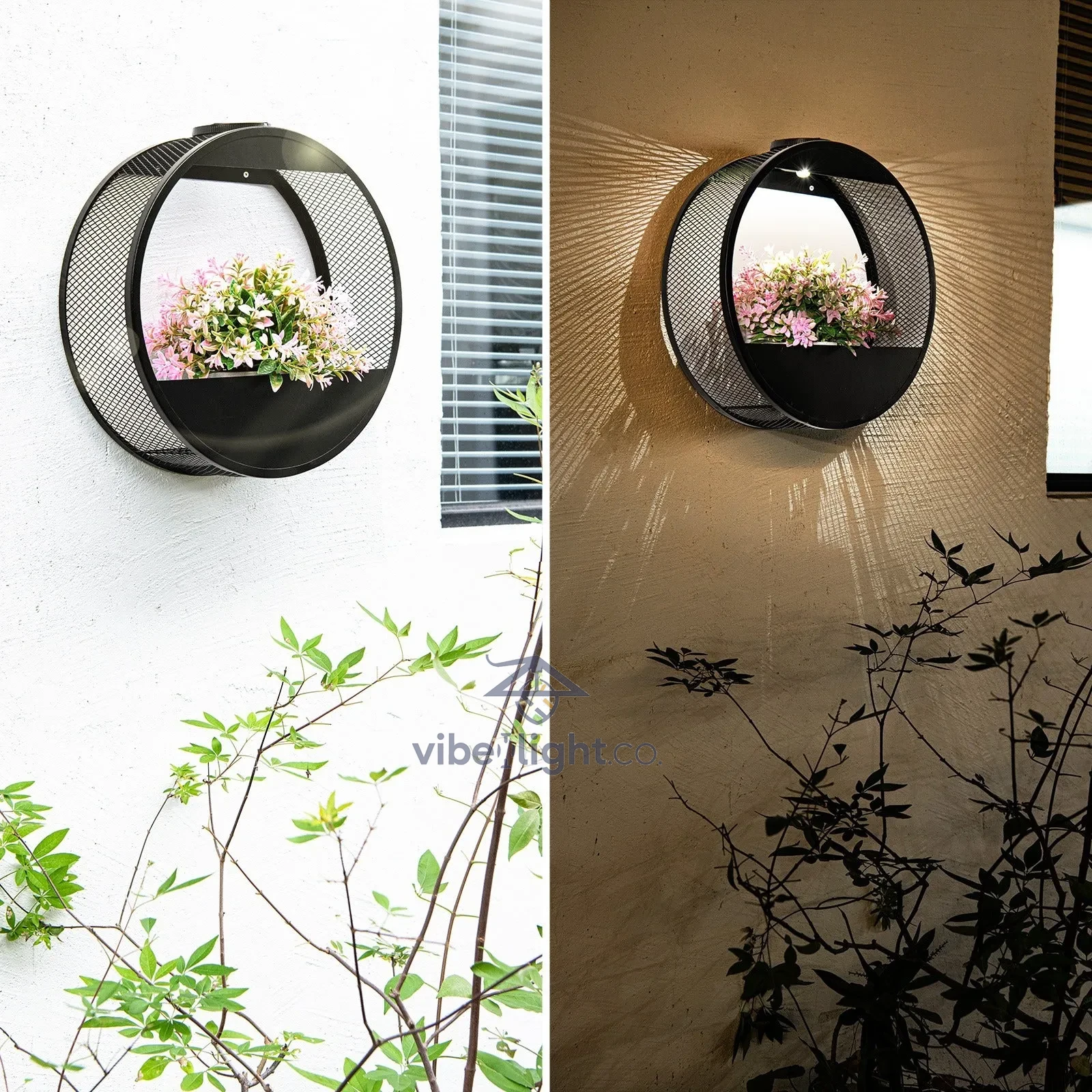 Solar Powered Outdoor Garden Wall Mounted Pot Light Decorative Lighting - Image 9