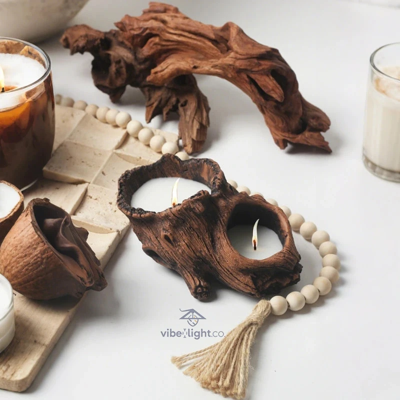 Hollow Glow Candle Cradle Luxurious Handmade Decorative Scented Candle Holder Stand - Image 3