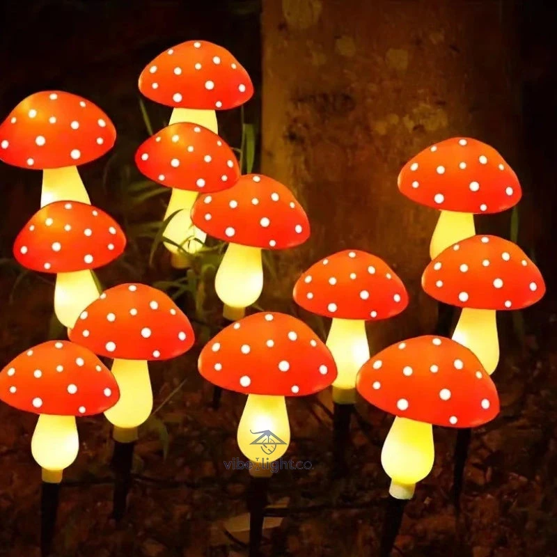 Moonlit Mushrooms Solar Powered Outdoor Decorative Garden Lighting Lanterns - Image 5