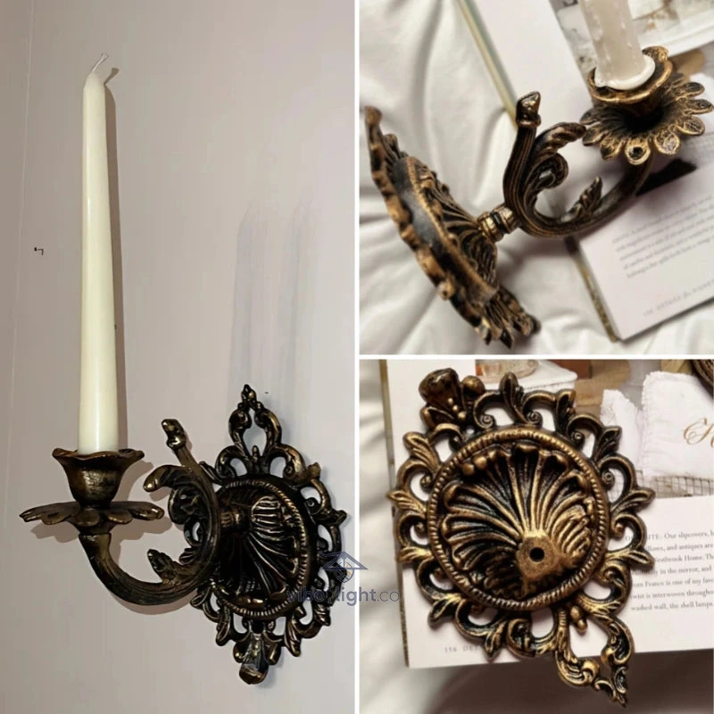 Regal Ember Elegant Wall Mounted Candle Holder Decorative Sconce Light Fixture - Image 13