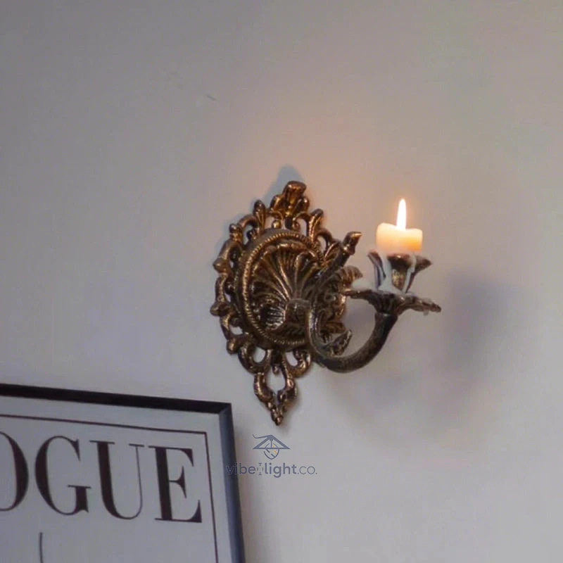 Regal Ember Elegant Wall Mounted Candle Holder Decorative Sconce Light Fixture - Image 9