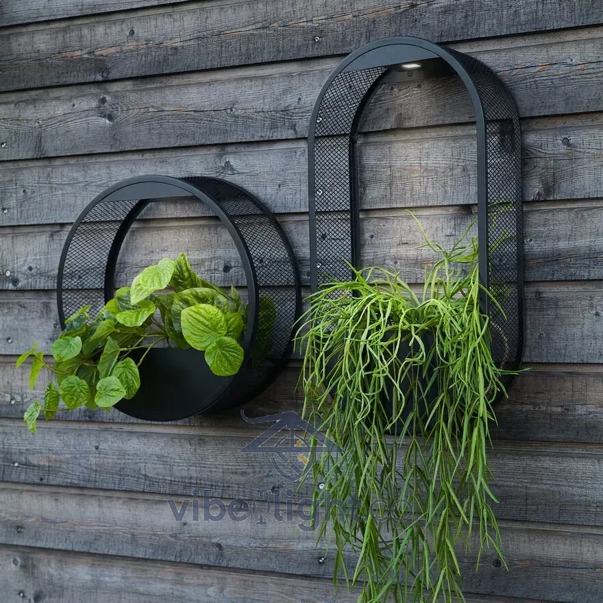 Solar Powered Outdoor Garden Wall Mounted Pot Light Decorative Lighting - Image 5
