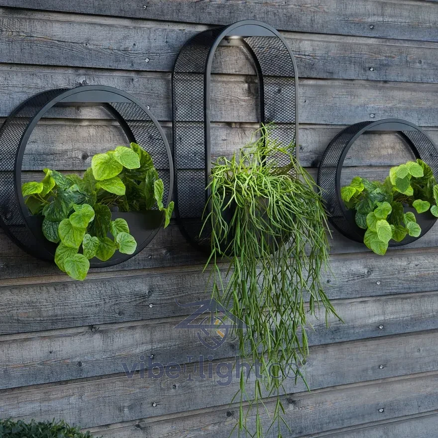 Solar Powered Outdoor Garden Wall Mounted Pot Light Decorative Lighting - Image 2