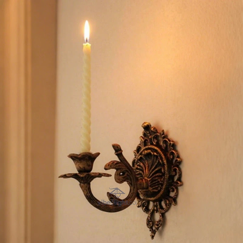 Regal Ember Elegant Wall Mounted Candle Holder Decorative Sconce Light Fixture - Image 4