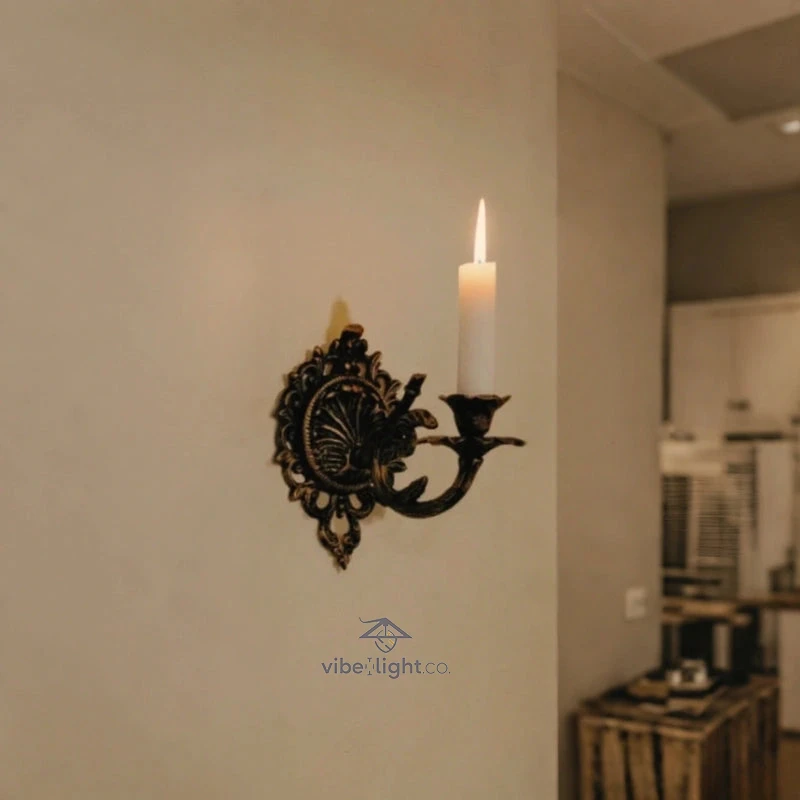 Regal Ember Elegant Wall Mounted Candle Holder Decorative Sconce Light Fixture - Image 5