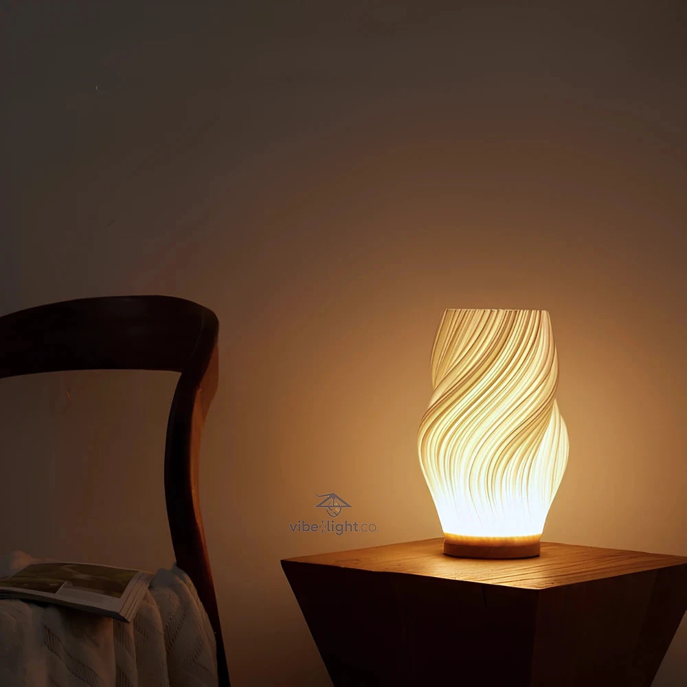 Serene Wavecrest Modern Decorative Table Lamp for Home and Office Lighting - Image 5