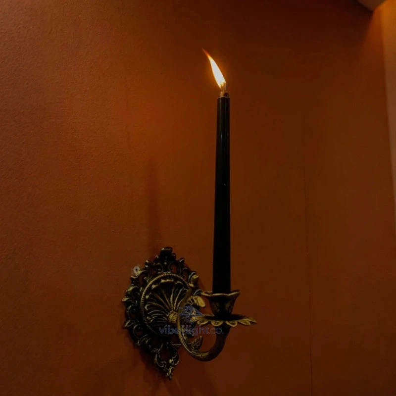 Regal Ember Elegant Wall Mounted Candle Holder Decorative Sconce Light Fixture - Image 3