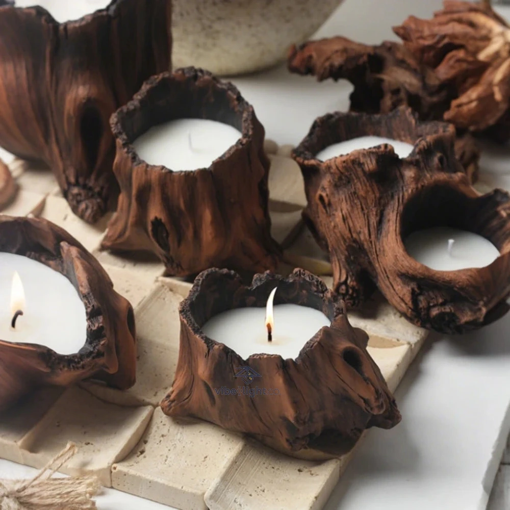 Hollow Glow Candle Cradle Luxurious Handmade Decorative Scented Candle Holder Stand - Image 2