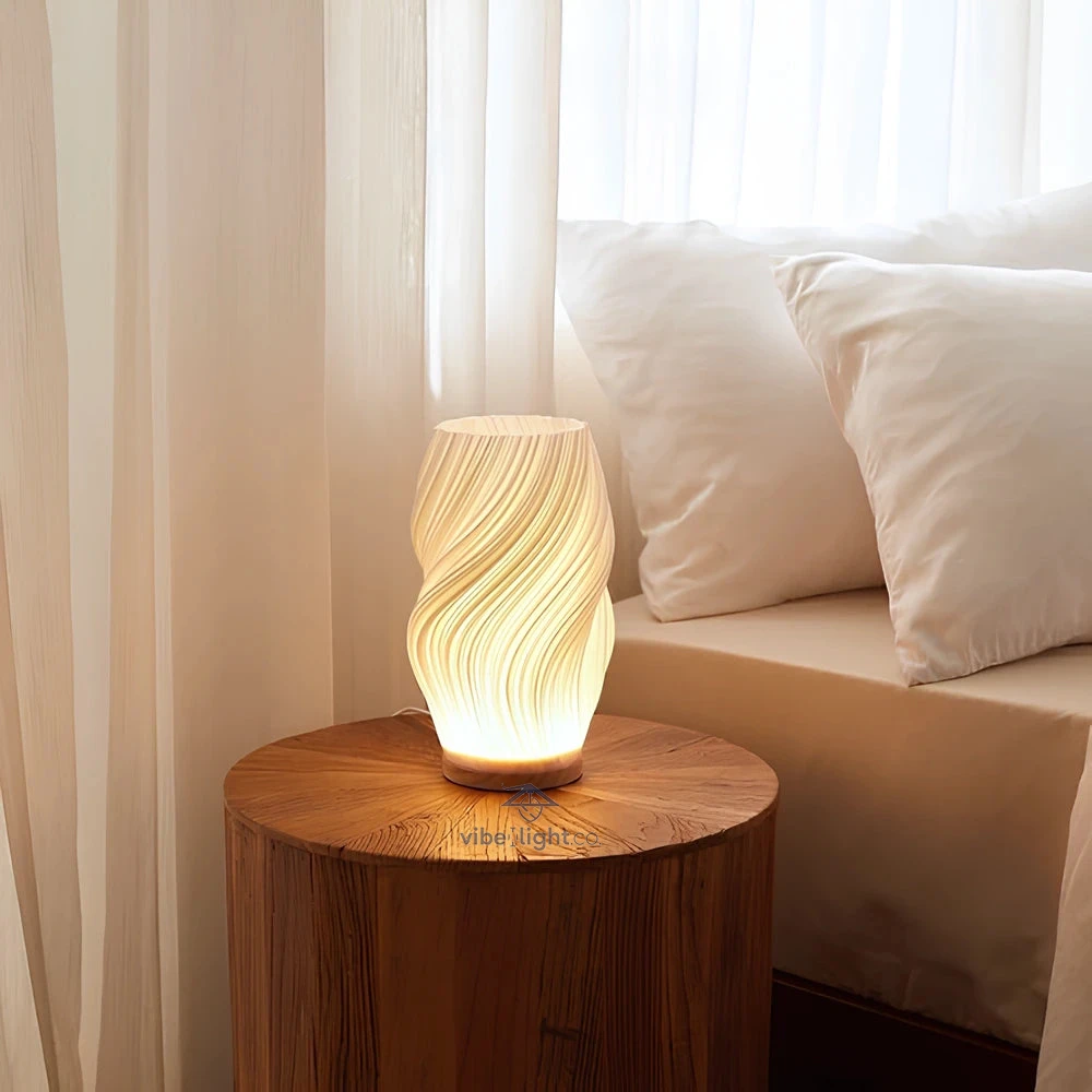 Serene Wavecrest Modern Decorative Table Lamp for Home and Office Lighting - Image 12
