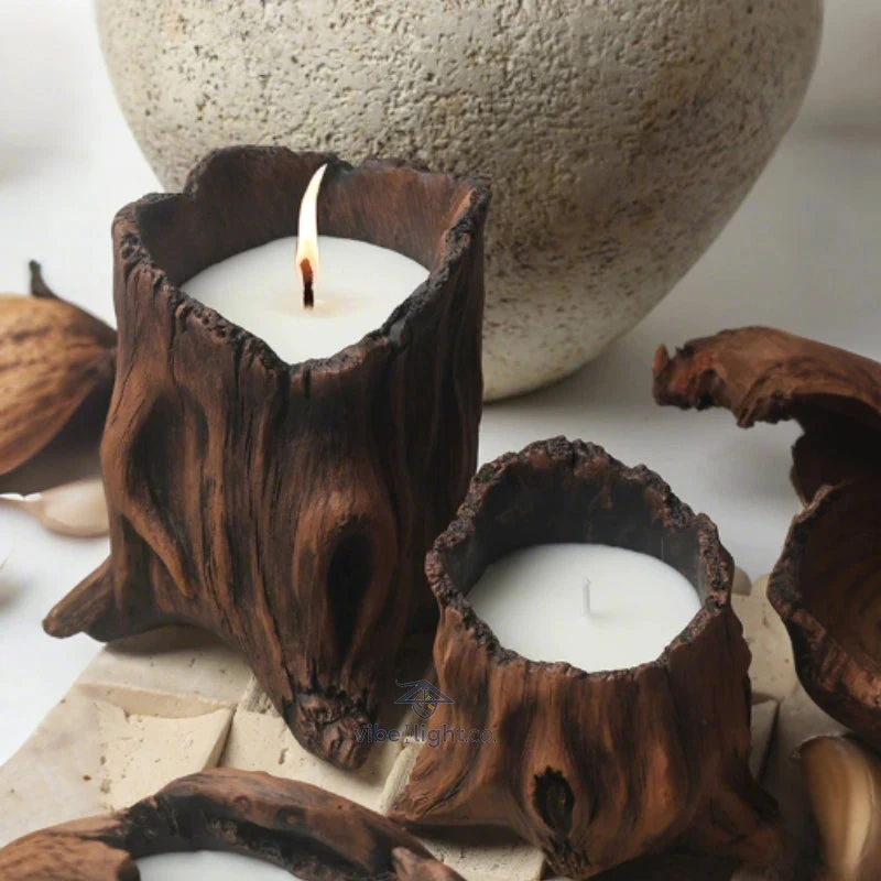 Hollow Glow Candle Cradle Luxurious Handmade Decorative Scented Candle Holder Stand - Image 4