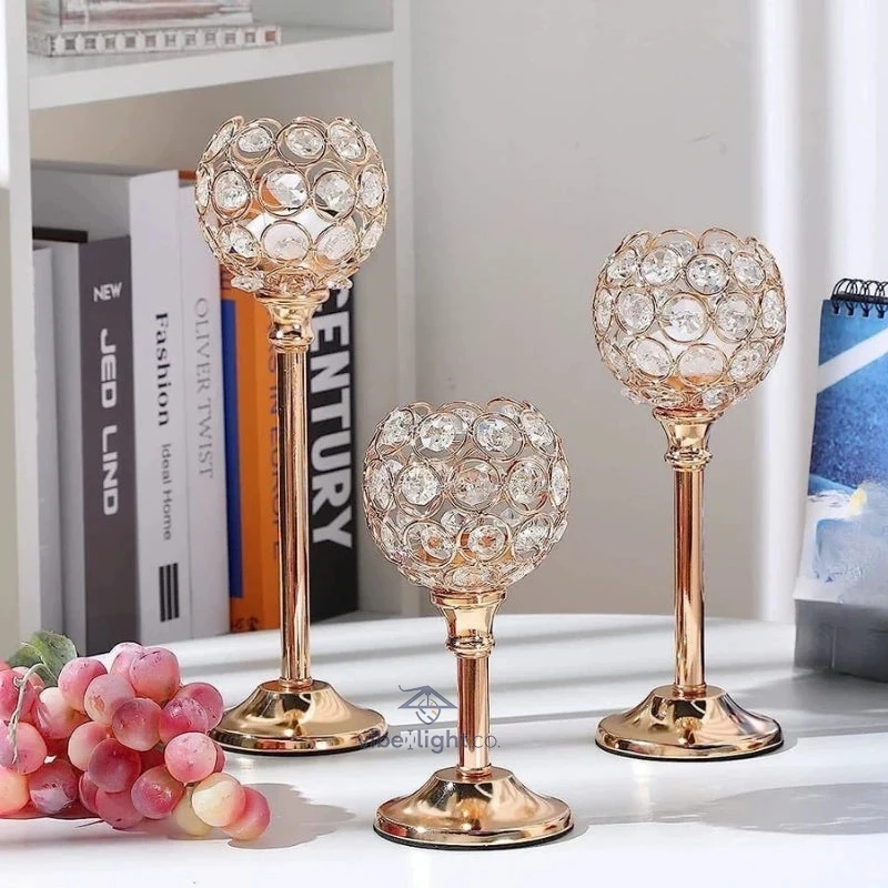 Crystal Glow Elegant Decorative Candle Holder for Home and Garden Lighting Decor - Image 10
