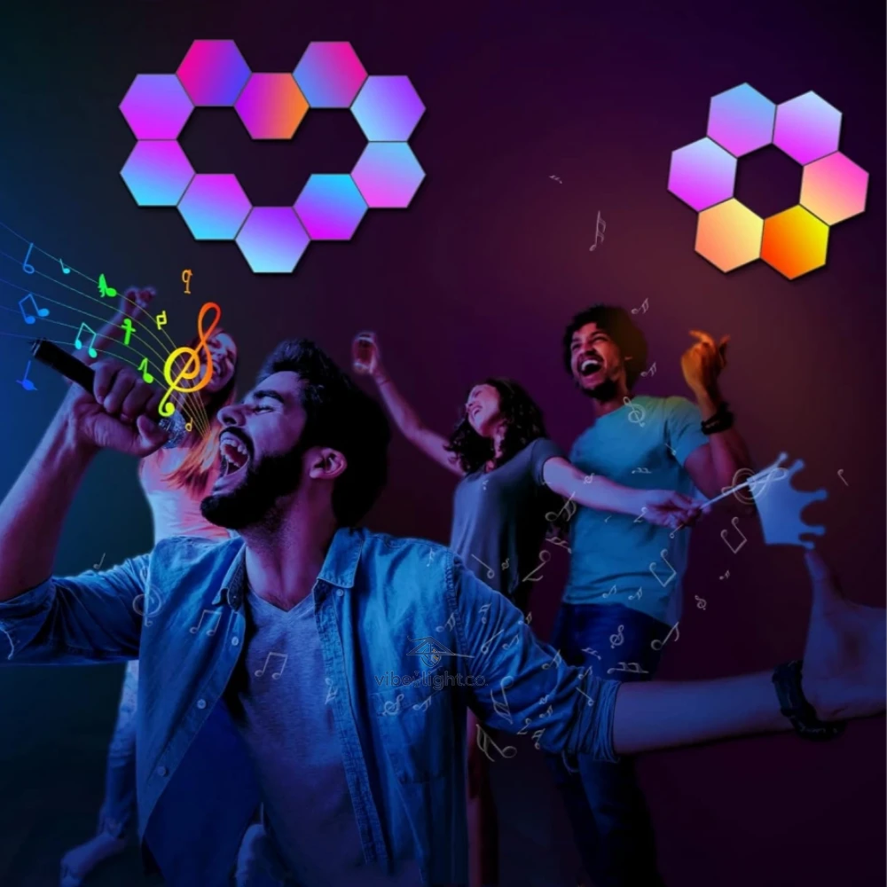 Honeycomb Patterned Hexalight LED Lighting Panel Decorative Wall Light Fixture - Image 6