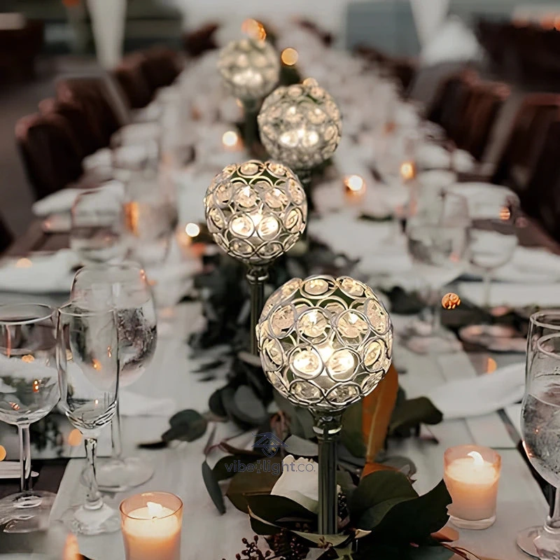 Crystal Glow Elegant Decorative Candle Holder for Home and Garden Lighting Decor - Image 8