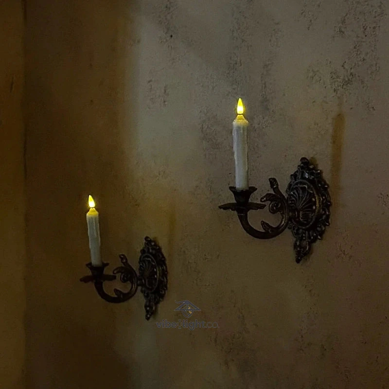 Regal Ember Elegant Wall Mounted Candle Holder Decorative Sconce Light Fixture - Image 12