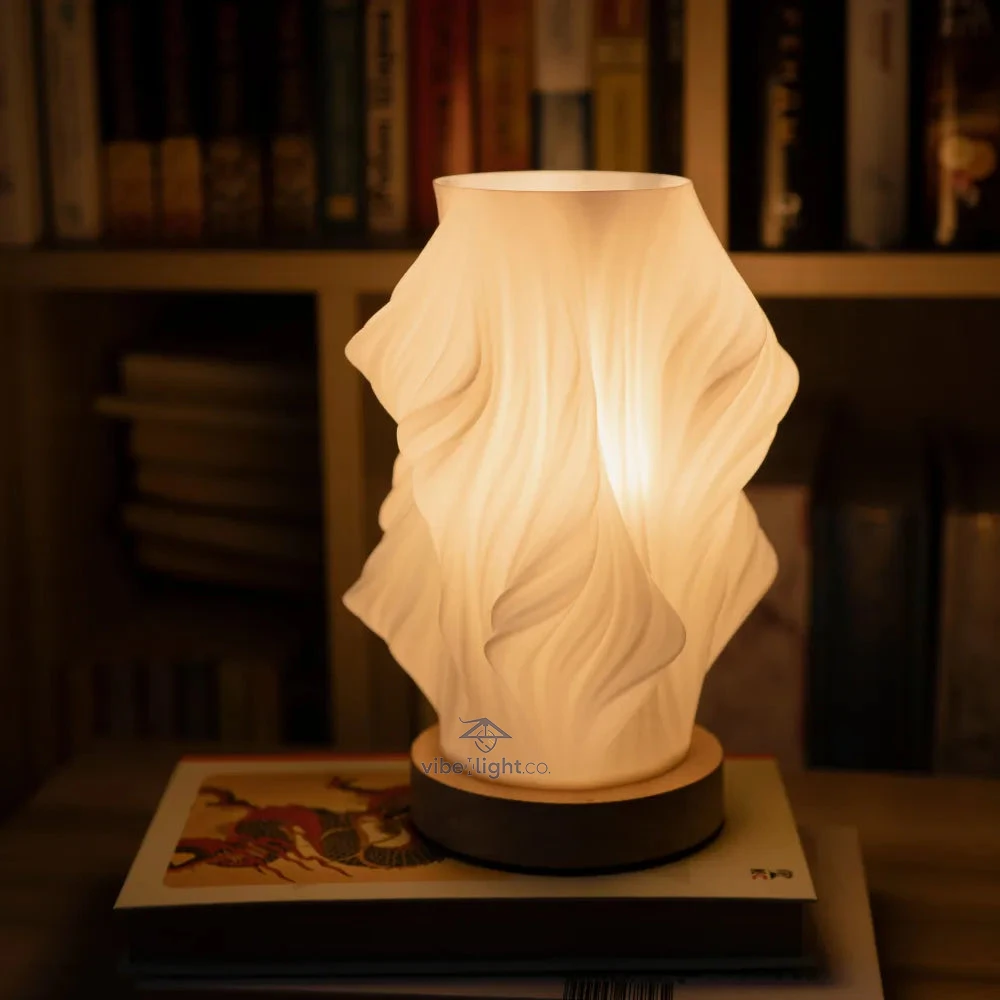 Serene Wavecrest Modern Decorative Table Lamp for Home and Office Lighting - Image 8