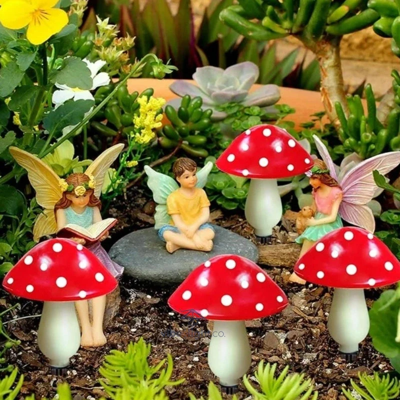 Moonlit Mushrooms Solar Powered Outdoor Decorative Garden Lighting Lanterns - Image 3