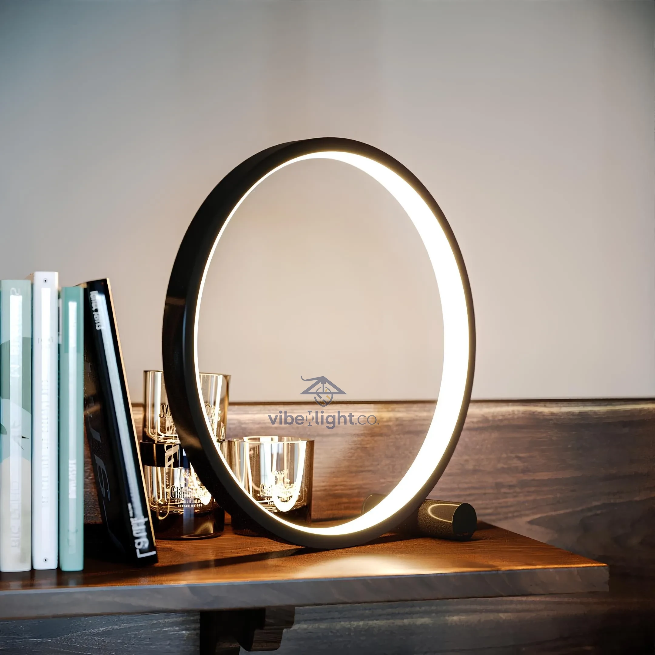 Halo Modern Minimalist Nightstand Lamp for Bedroom Ambient Lighting - Image 8