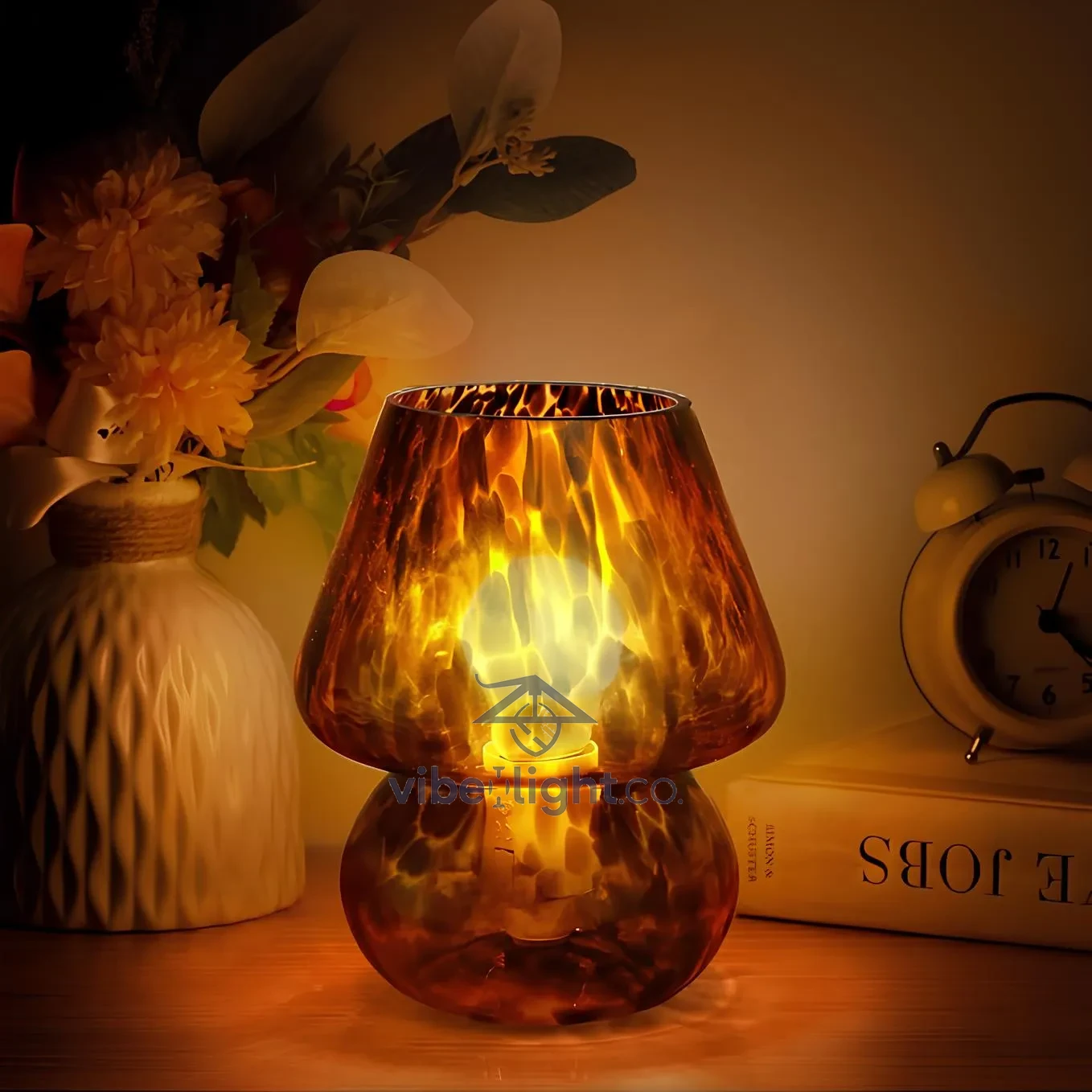 Verra Hand Blown Glass Decorative Table Lamp Light Fixture - Image 13