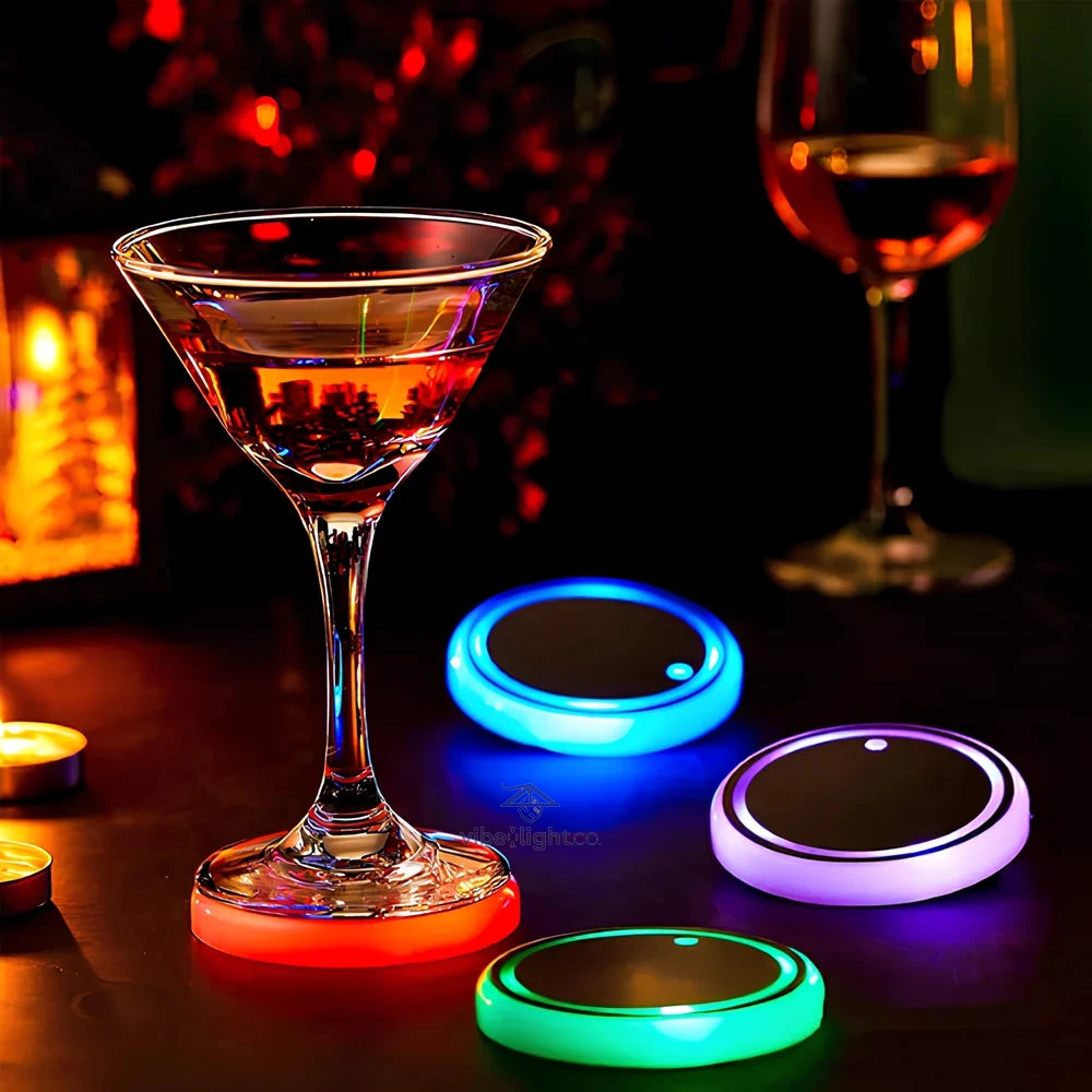 LED Coaster Light for Home and Party Ambience Decor Glow - Image 3