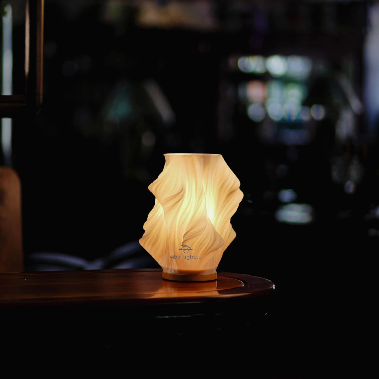 Serene Wavecrest Modern Decorative Table Lamp for Home and Office Lighting - Image 3