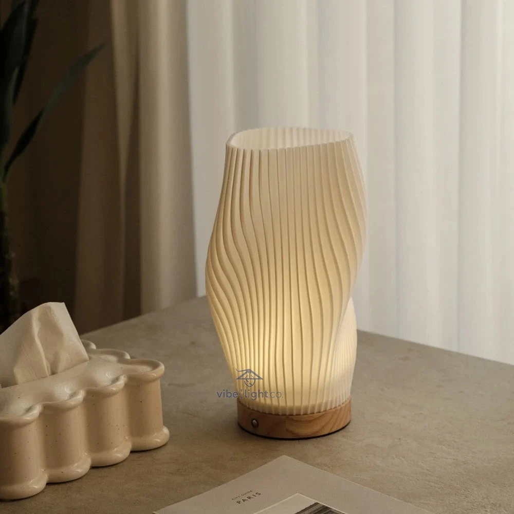 Serene Wavecrest Modern Decorative Table Lamp for Home and Office Lighting - Image 10