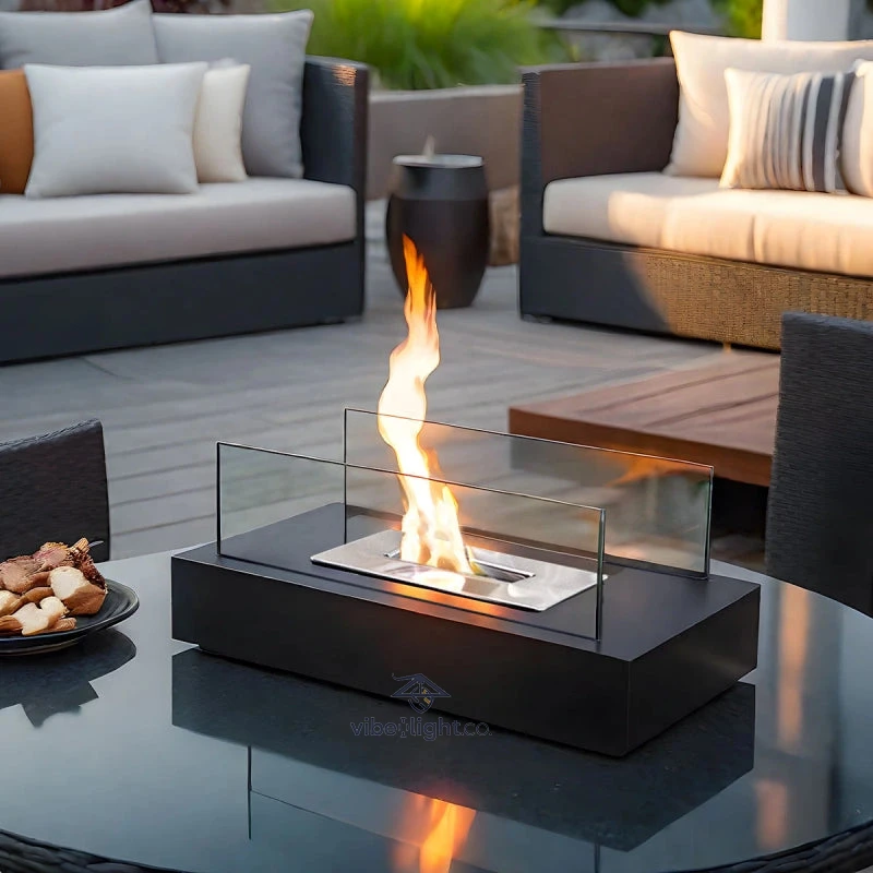 Everlasting Flame Tabletop Indoor Outdoor Portable Decorative Fireplace Heater - Image 3