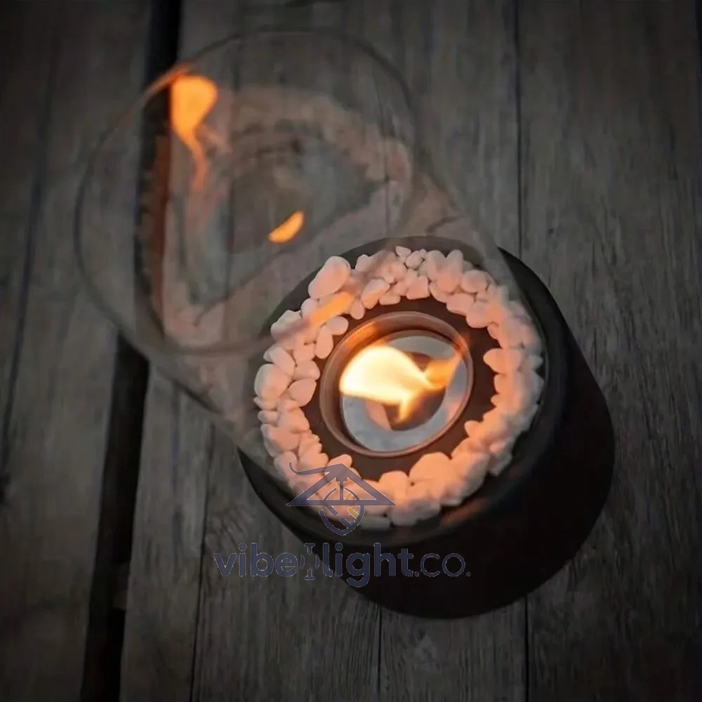 Everlasting Flame Vintage Style Aromatic Oil Lamp with Elegant Design and Durable Glass Body - Image 10