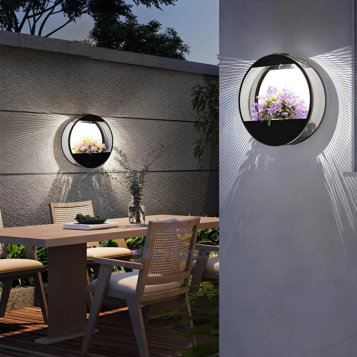 Solar Powered Outdoor Garden Wall Mounted Pot Light Decorative Lighting - Image 8
