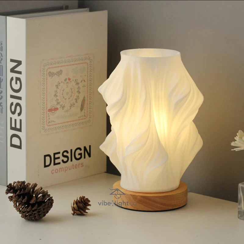 Serene Wavecrest Modern Decorative Table Lamp for Home and Office Lighting - Image 14