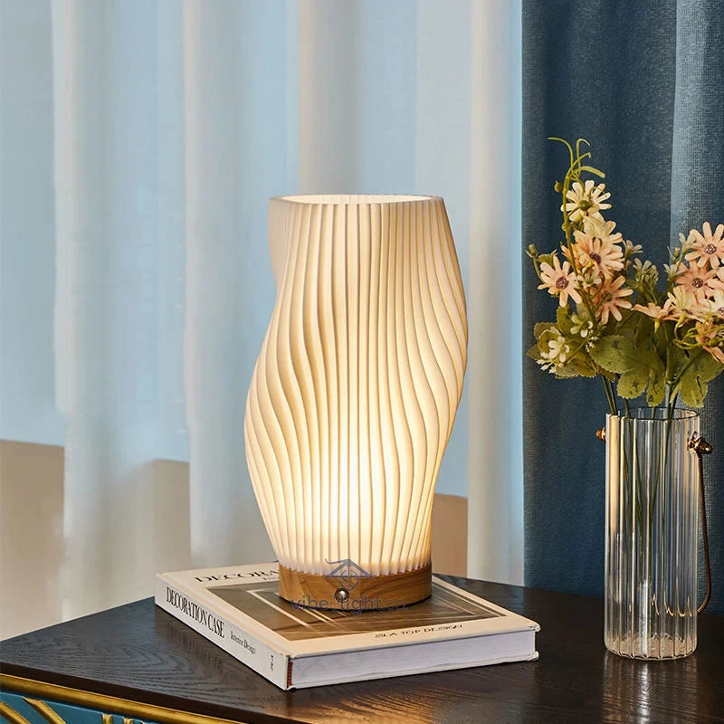 Serene Wavecrest Modern Decorative Table Lamp for Home and Office Lighting - Image 7