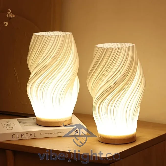 Serene Wavecrest Modern Decorative Table Lamp for Home and Office Lighting - Image 2