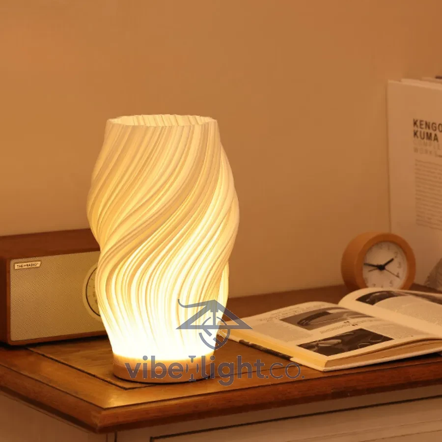 Serene Wavecrest Modern Decorative Table Lamp for Home and Office Lighting - Image 13