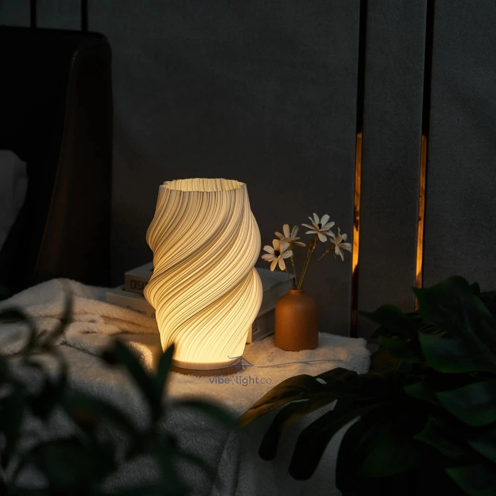 Serene Wavecrest Modern Decorative Table Lamp for Home and Office Lighting - Image 4