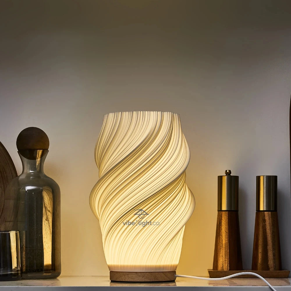 Serene Wavecrest Modern Decorative Table Lamp for Home and Office Lighting - Image 9
