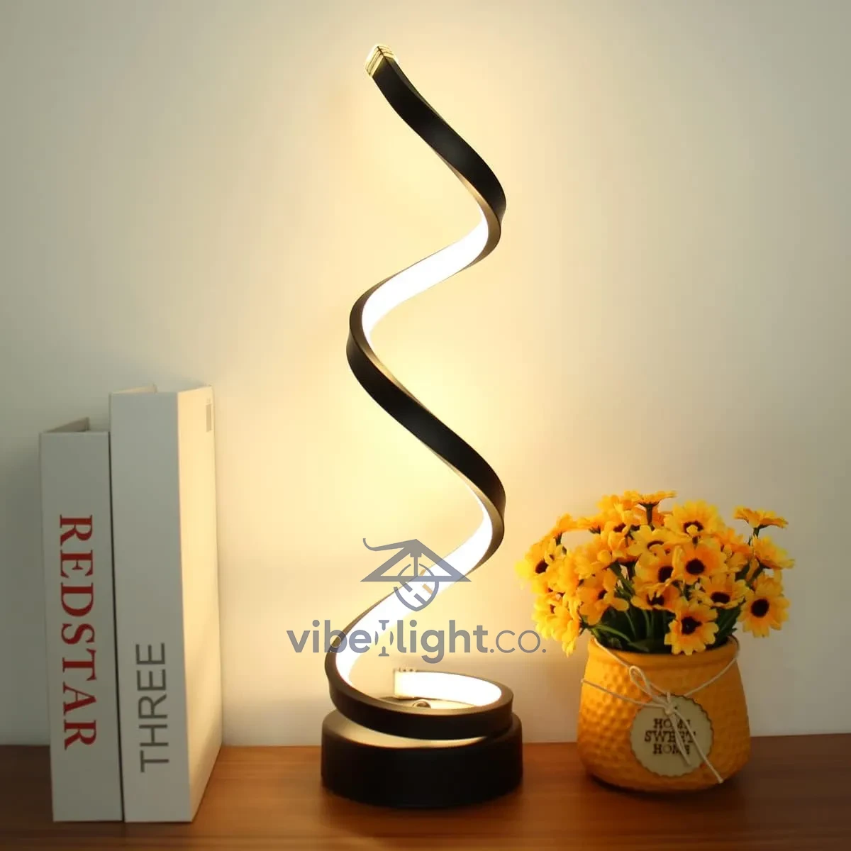 Modern Spiral Design LED Table Lamp with Adjustable Brightness Lighting Fixture - Image 3
