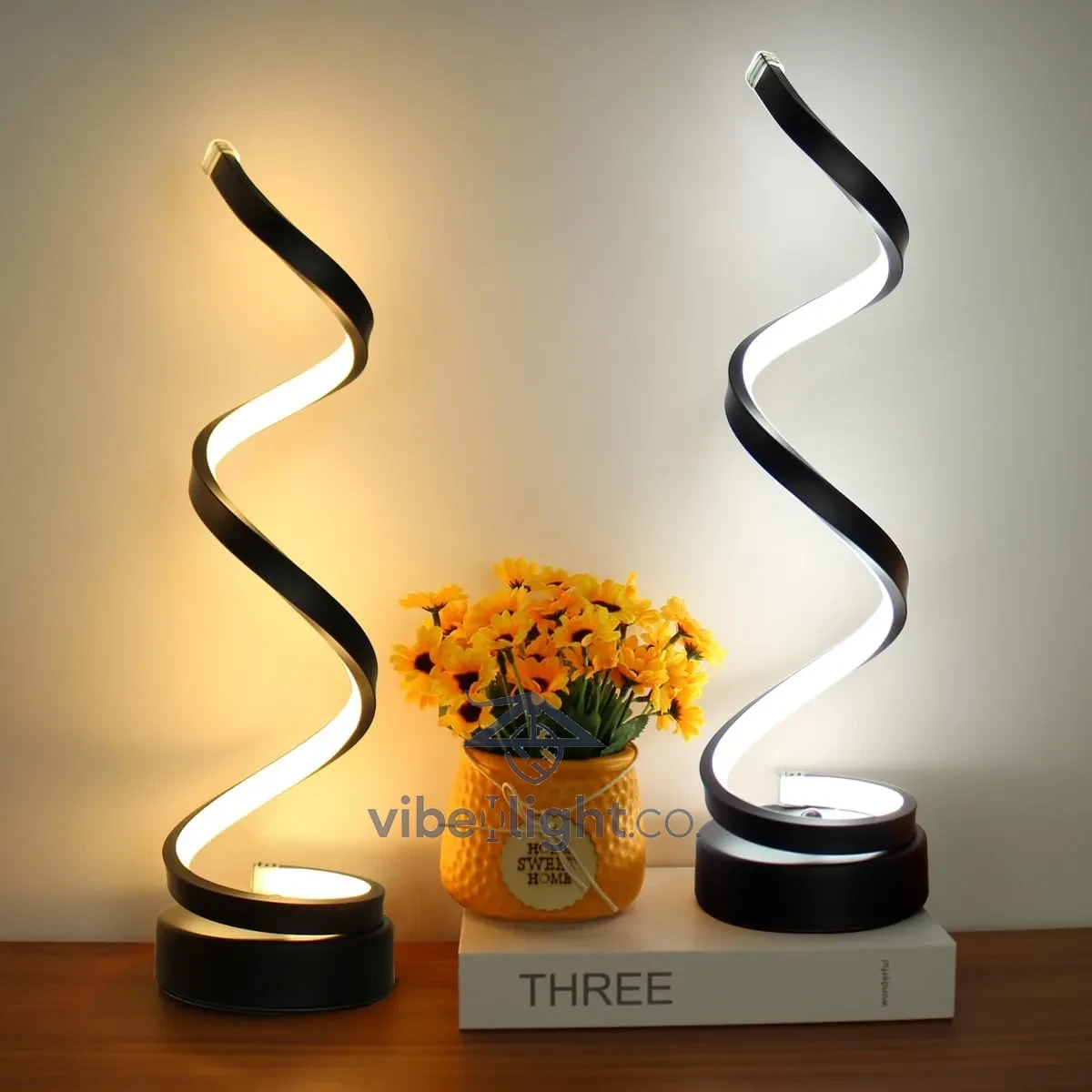 Modern Spiral Design LED Table Lamp with Adjustable Brightness Lighting Fixture - Image 6