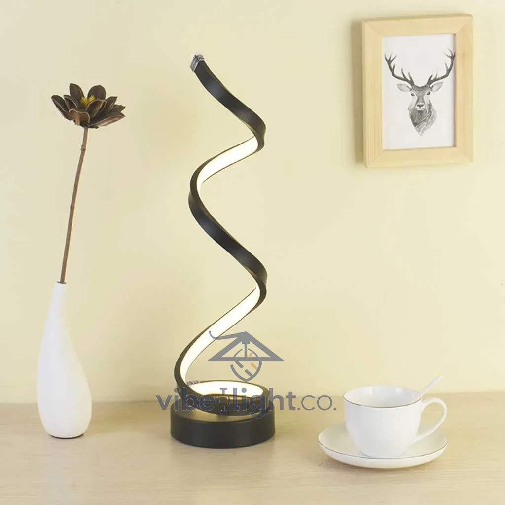 Modern Spiral Design LED Table Lamp with Adjustable Brightness Lighting Fixture - Image 7
