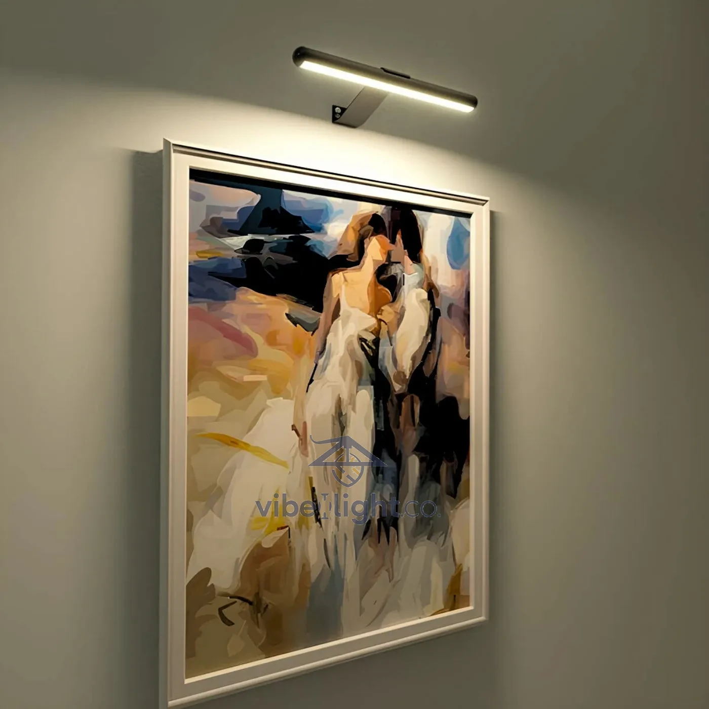 Cordless Battery Operated Modern Wall Art LED Light Fixture Decorative Lighting - Image 3