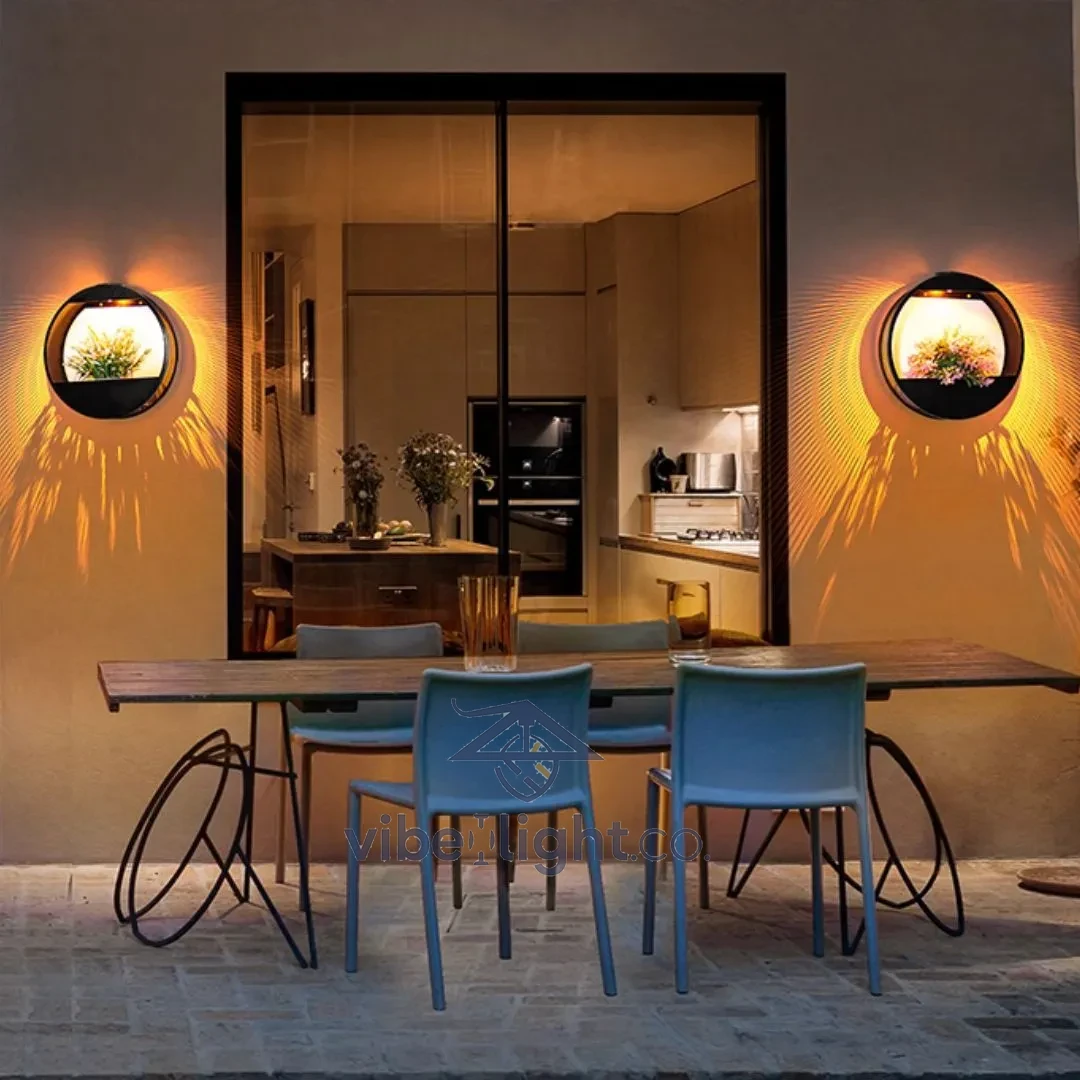 Solar Powered Outdoor Garden Wall Mounted Pot Light Decorative Lighting - Image 7