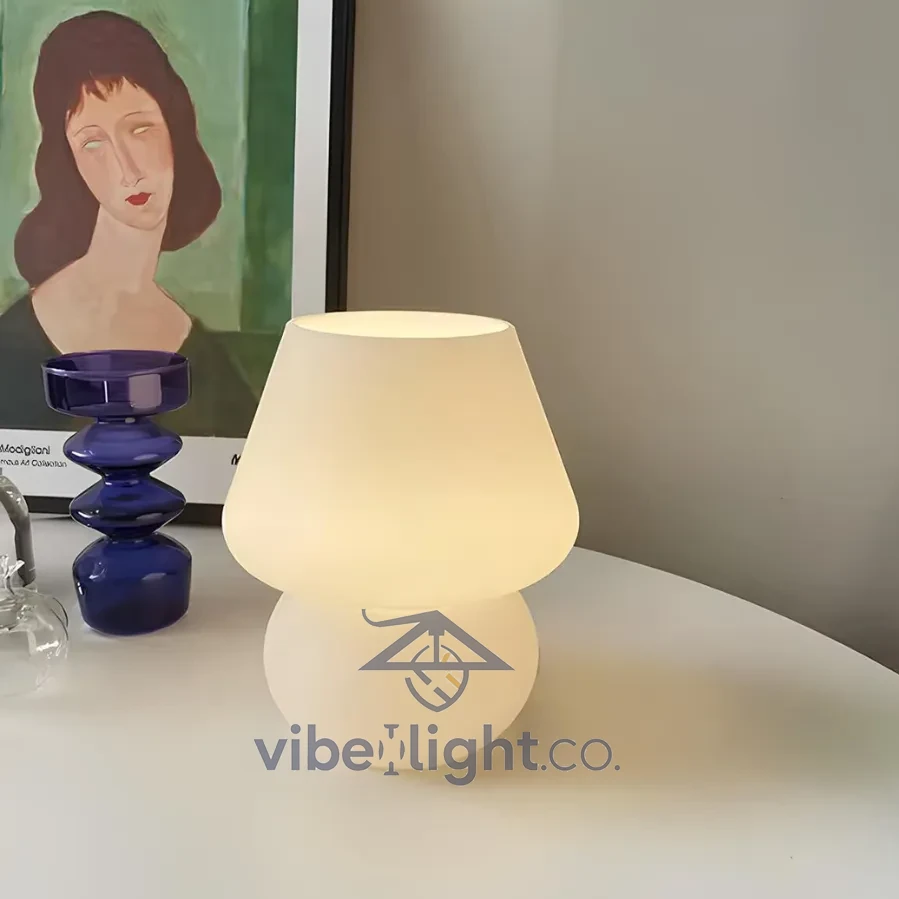 Verra Hand Blown Glass Decorative Table Lamp Light Fixture - Image 6