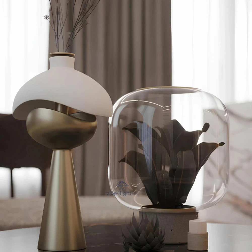 Lumi Dome Modern Sculpted Decorative Table Lamp Lighting Fixture - Image 3