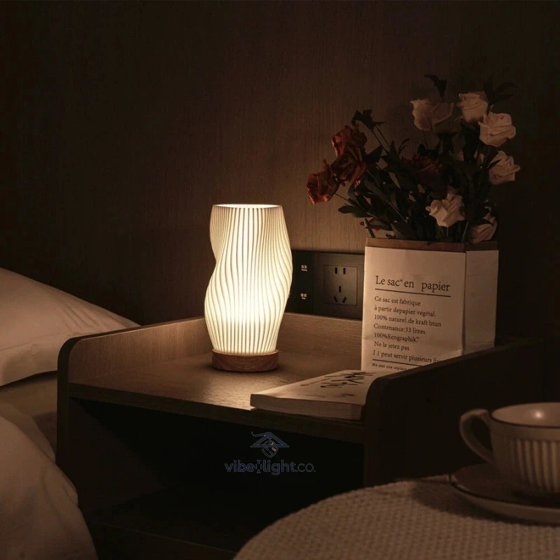 Serene Wavecrest Modern Decorative Table Lamp for Home and Office Lighting - Image 11