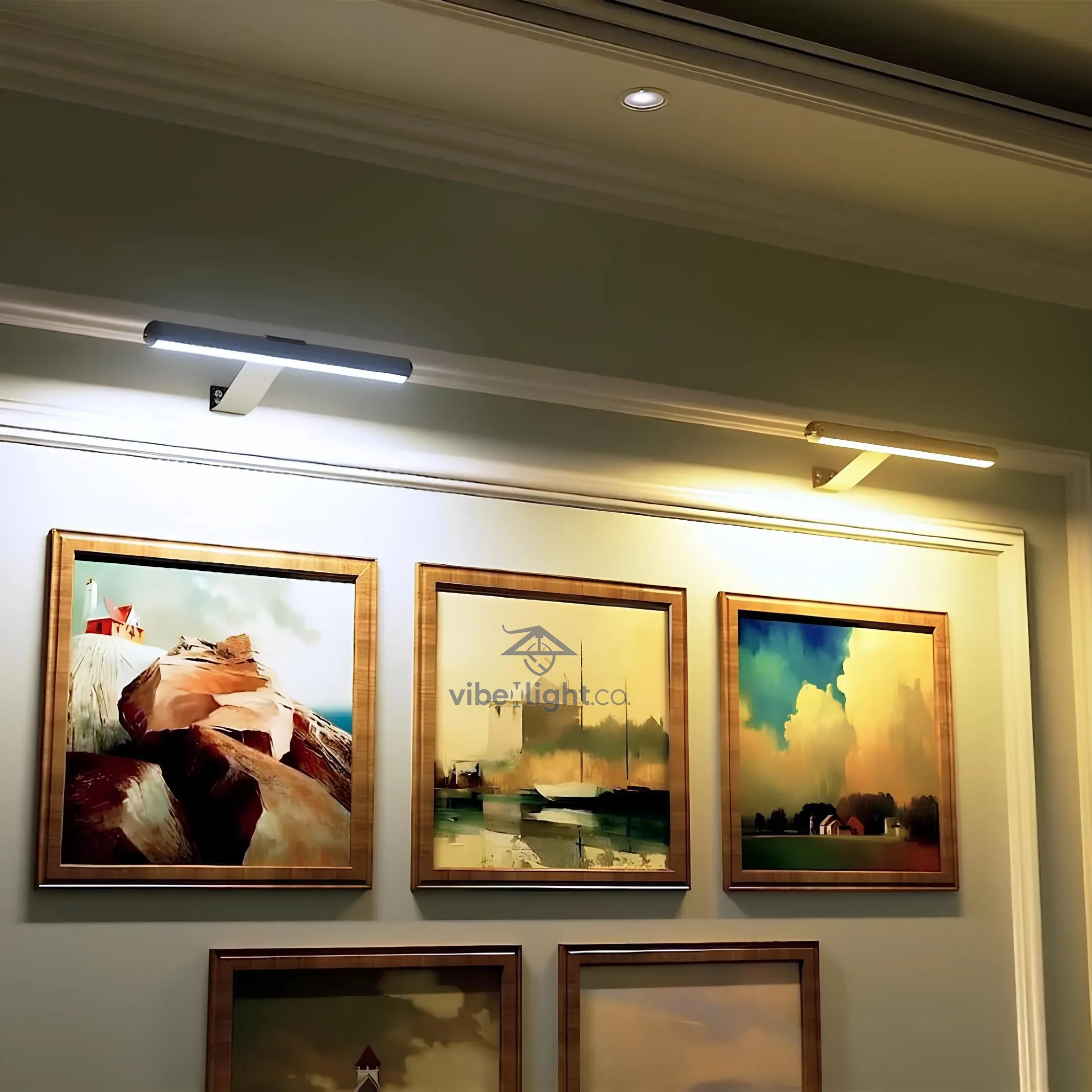 Cordless Battery Operated Modern Wall Art LED Light Fixture Decorative Lighting - Image 11
