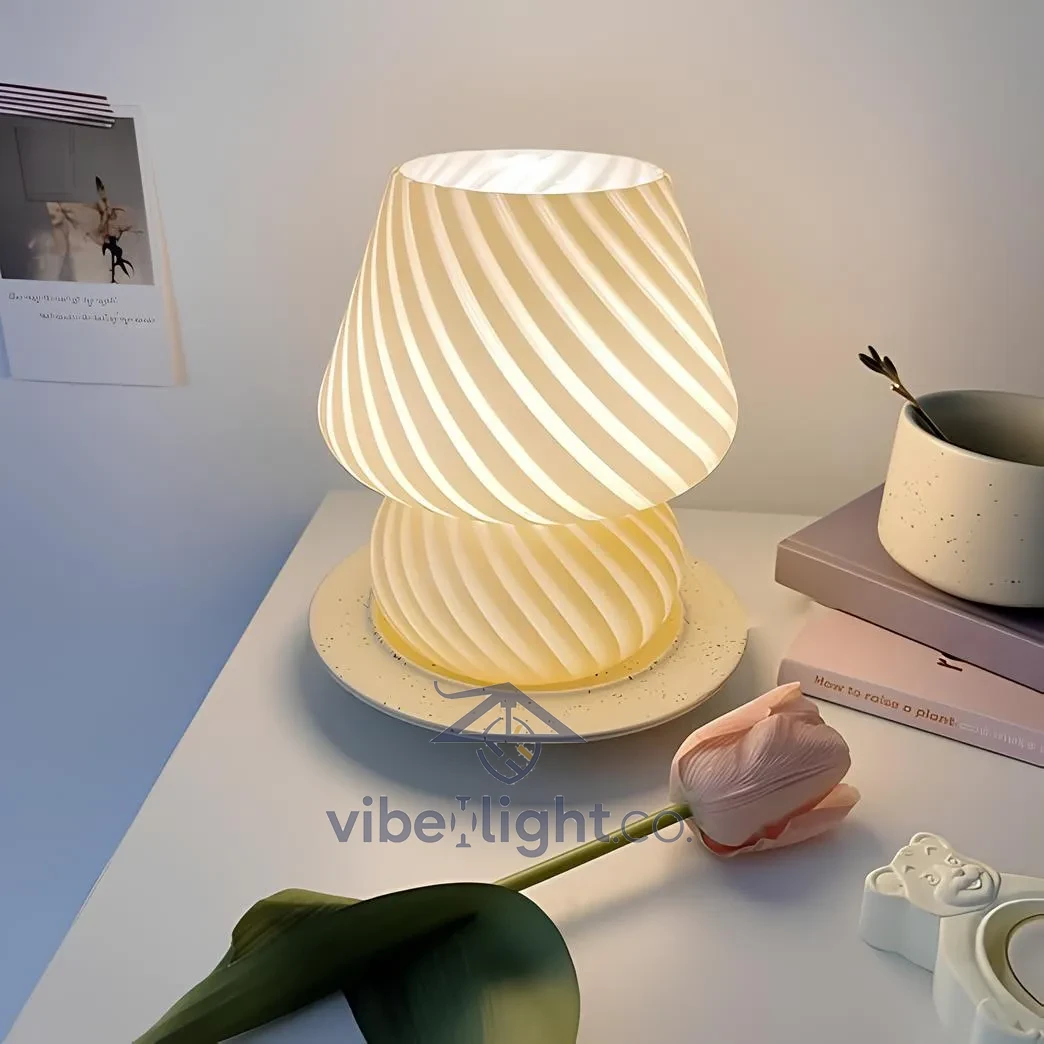 Verra Hand Blown Glass Decorative Table Lamp Light Fixture - Image 2