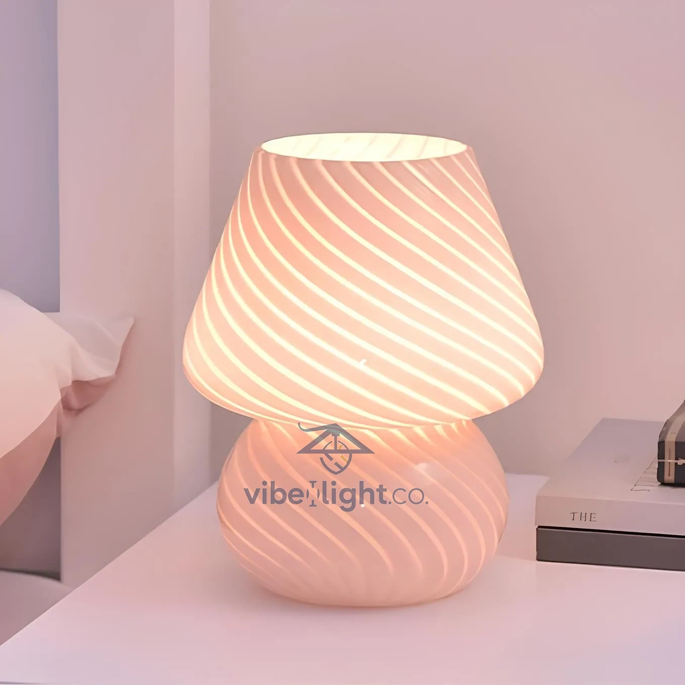 Verra Hand Blown Glass Decorative Table Lamp Light Fixture - Image 8