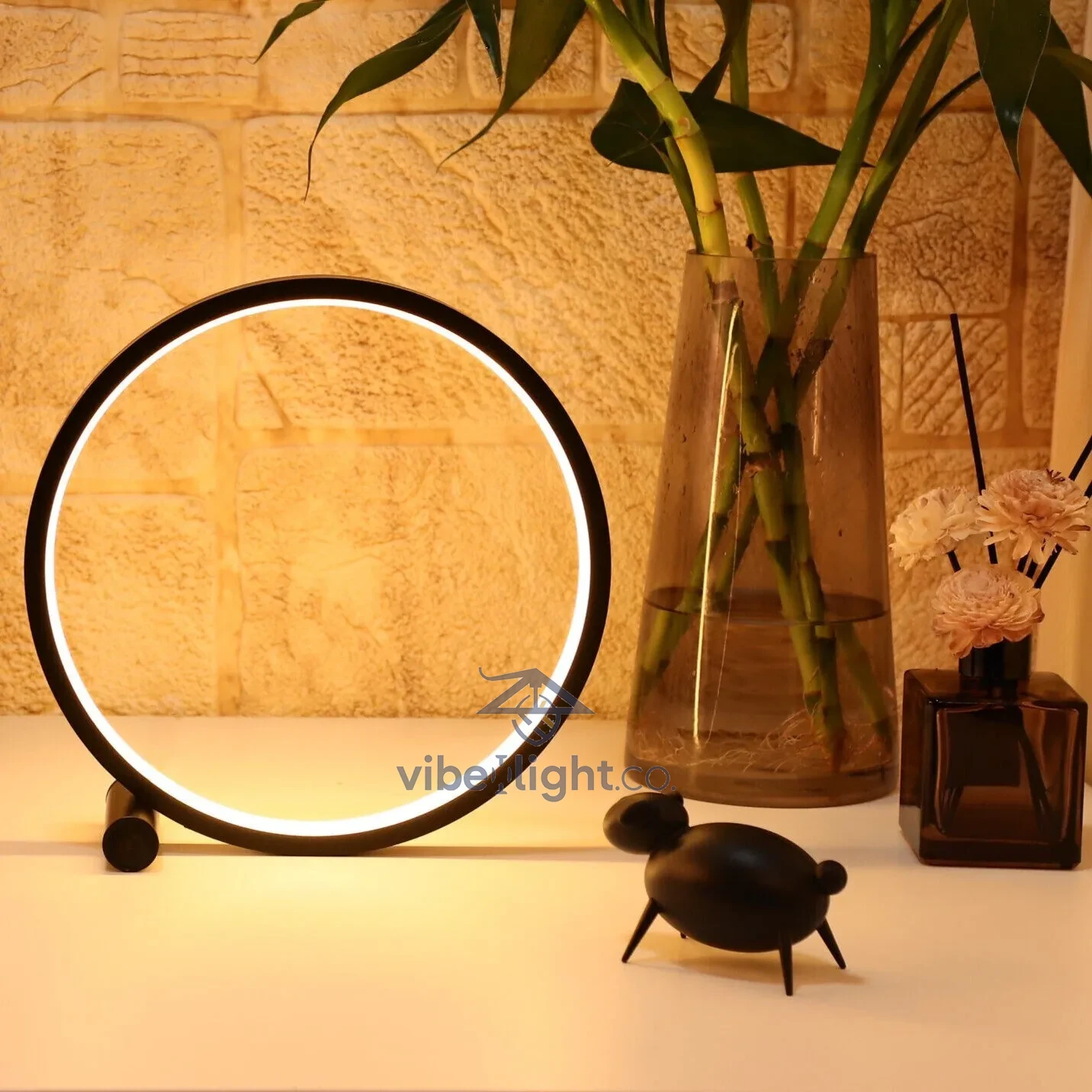Halo Modern Minimalist Nightstand Lamp for Bedroom Ambient Lighting - Image 12