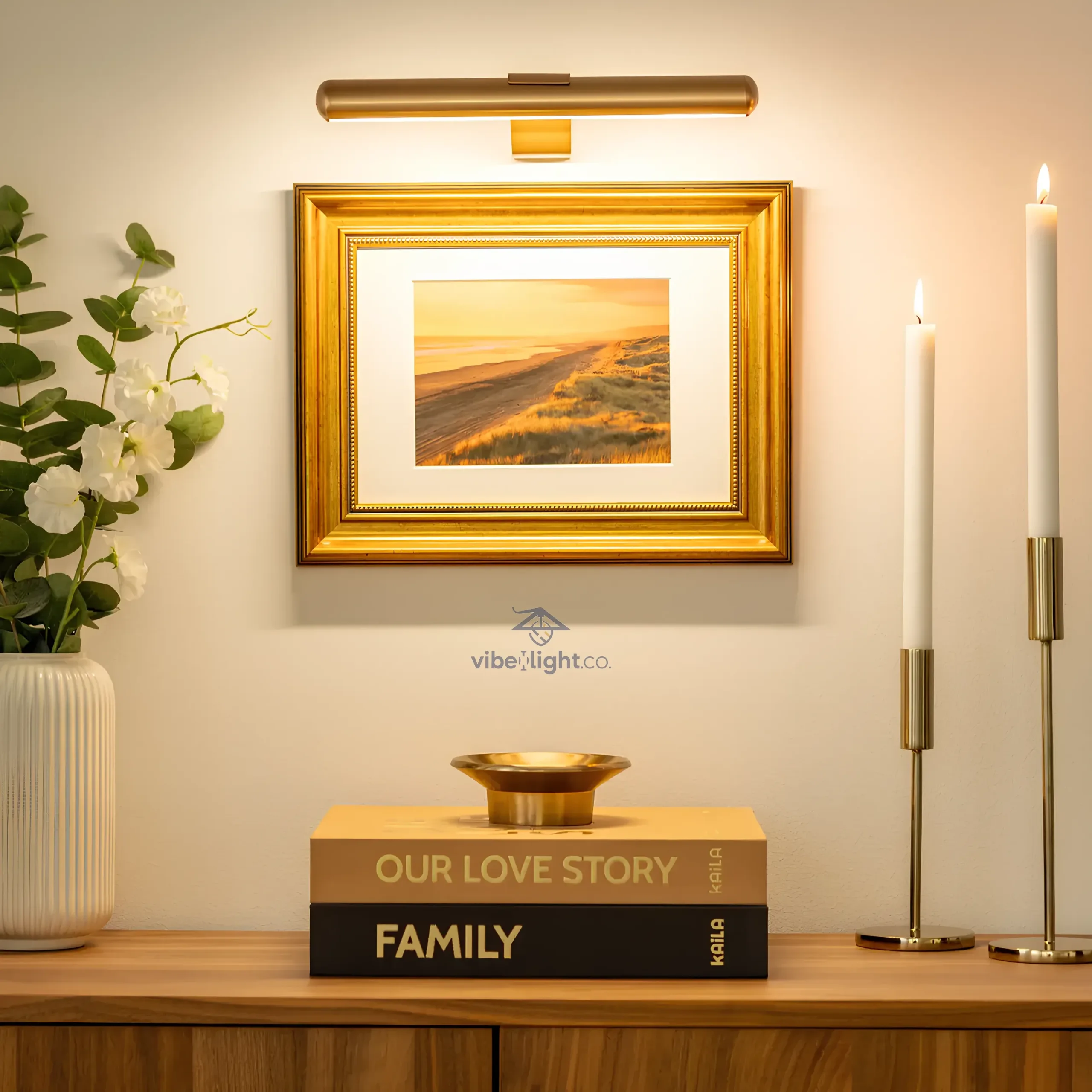 Cordless Battery Operated Modern Wall Art LED Light Fixture Decorative Lighting - Image 14