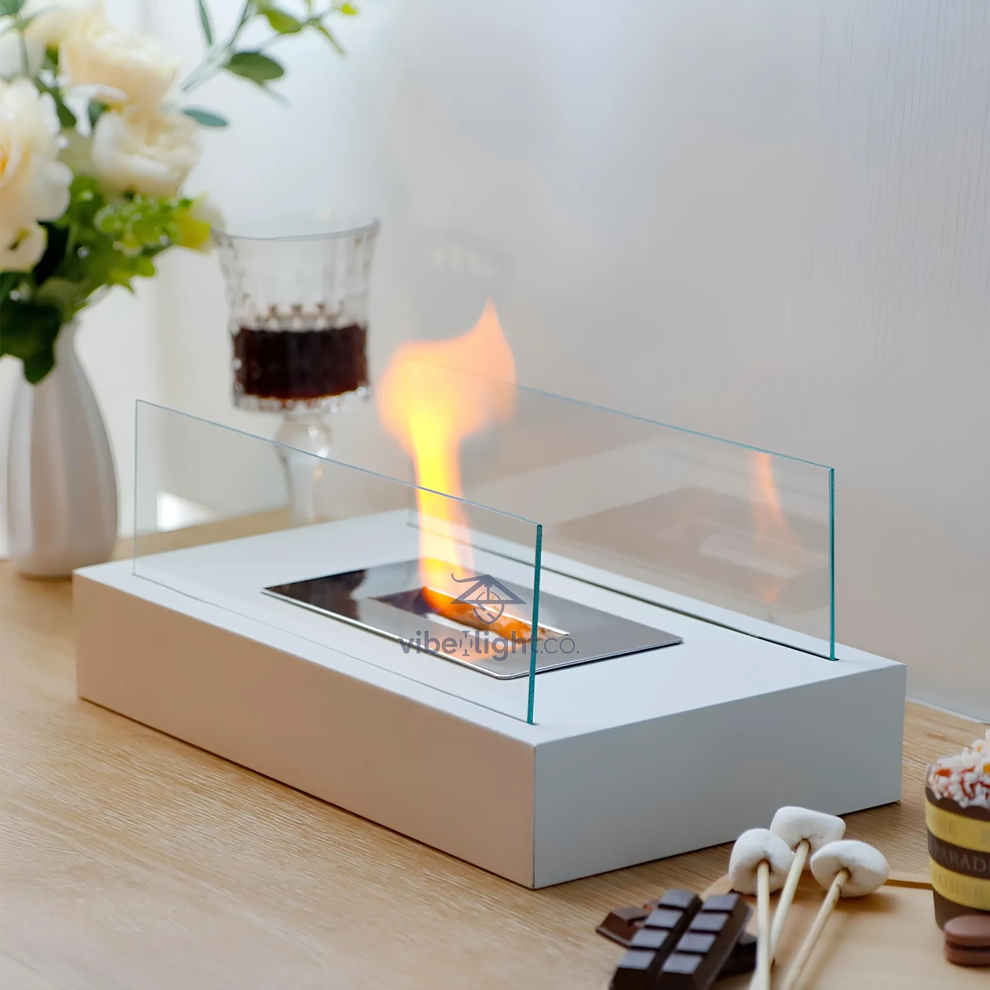 Everlasting Flame Tabletop Indoor Outdoor Portable Decorative Fireplace Heater - Image 14